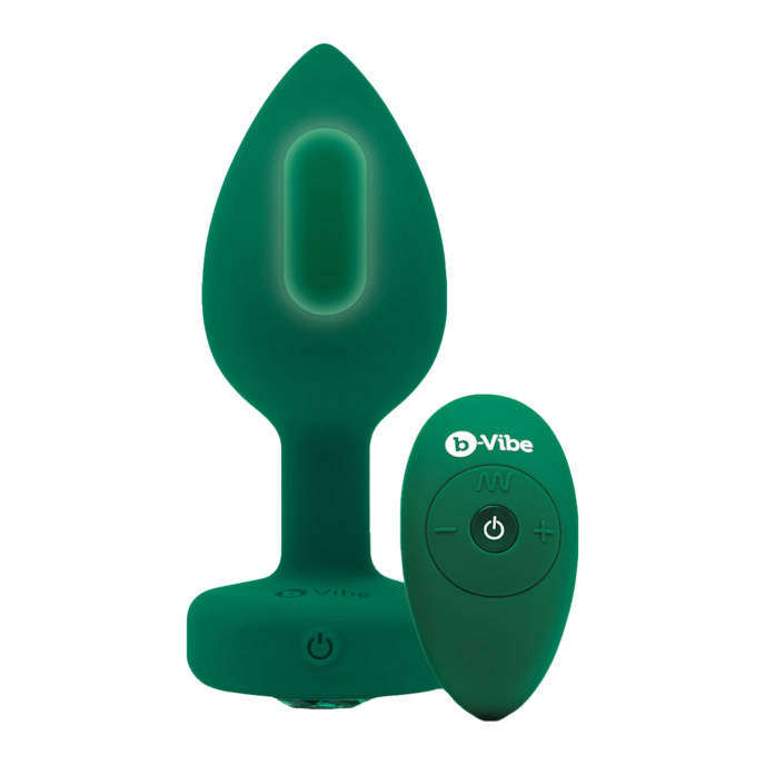 vibrating-jewel-plug---m/l-10-5-cm-Grün-1