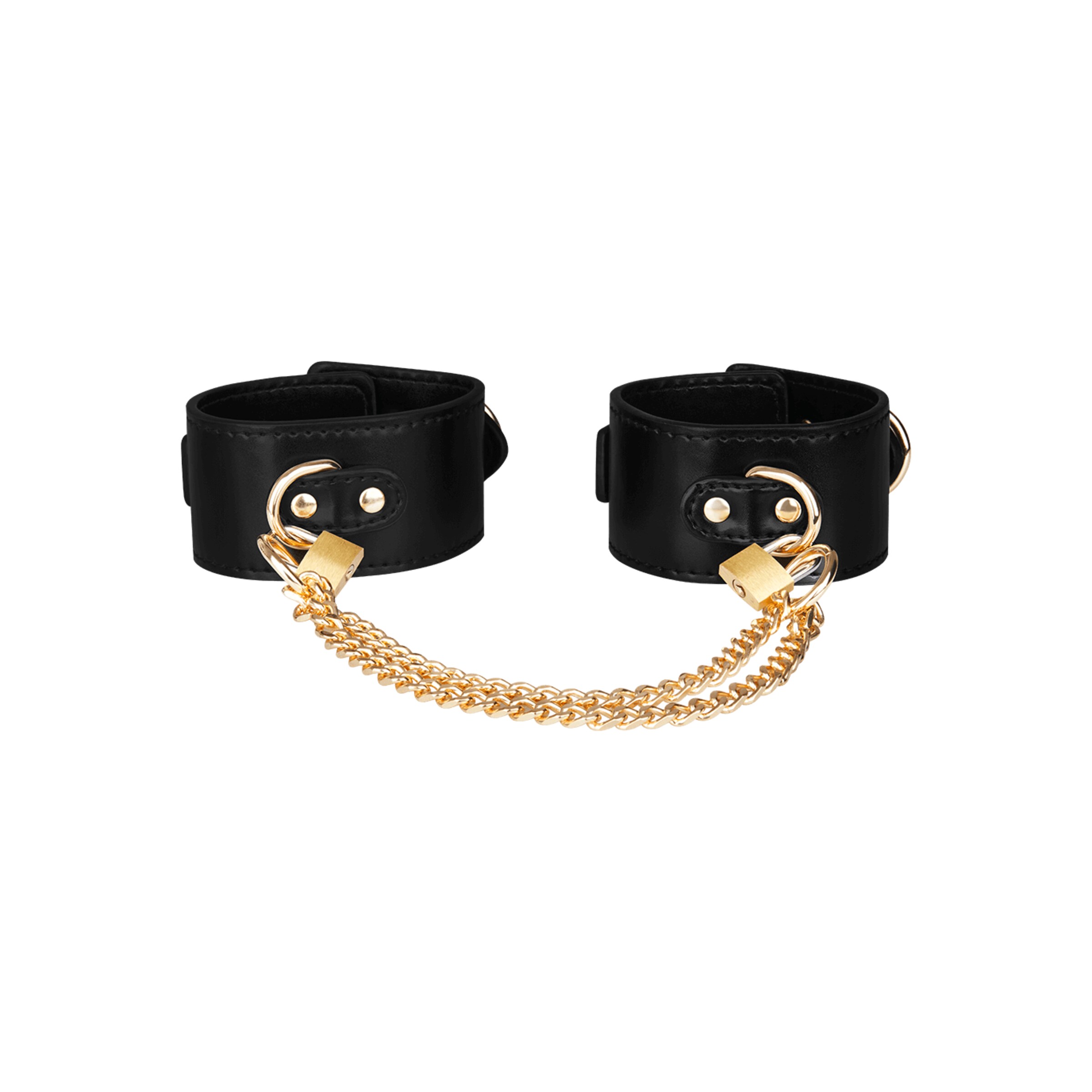 luxueuze-boeien-met-ketting-Goud-Zwart-3