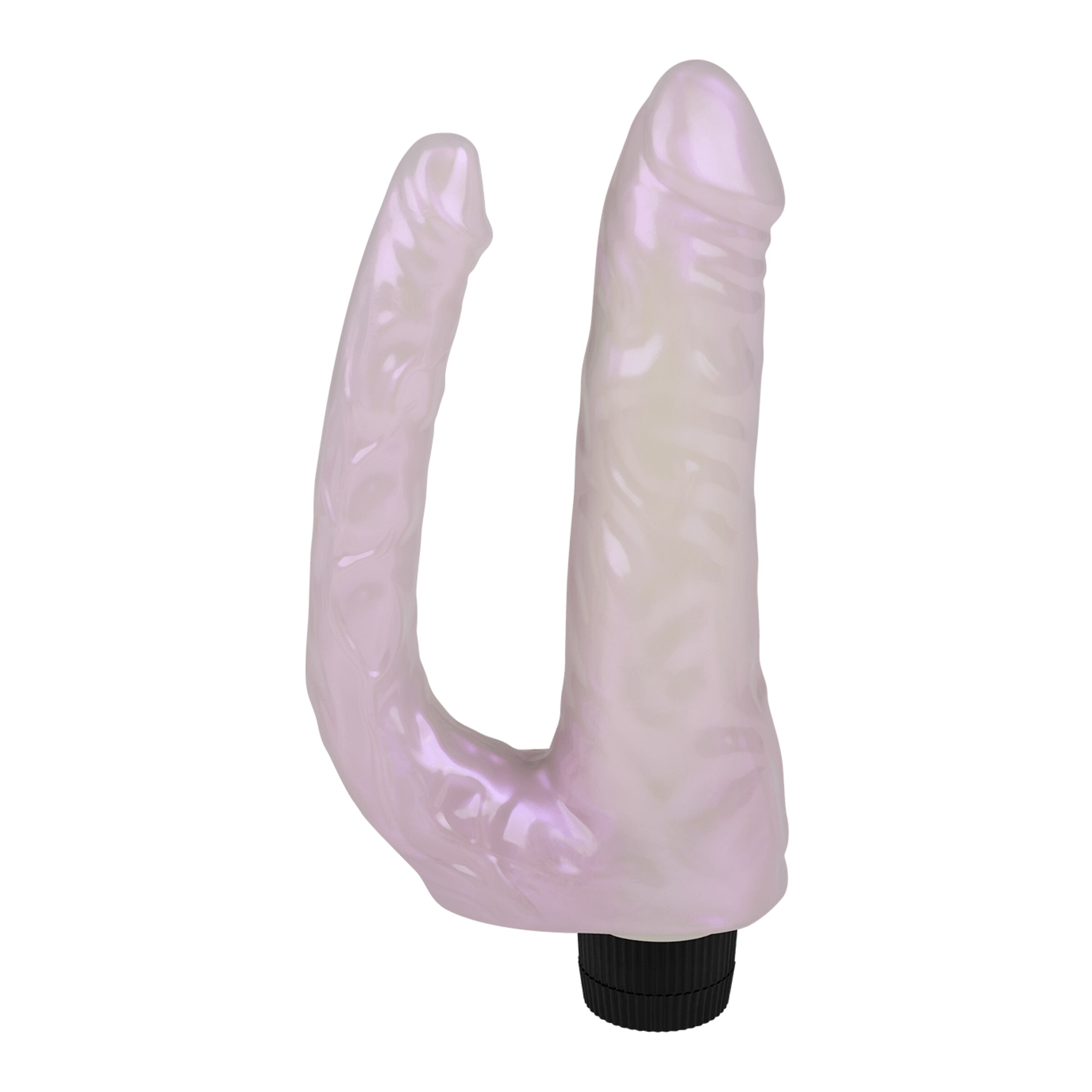 dubbele-vibrator-in-parelmoerlook-21-cm-Wit-2