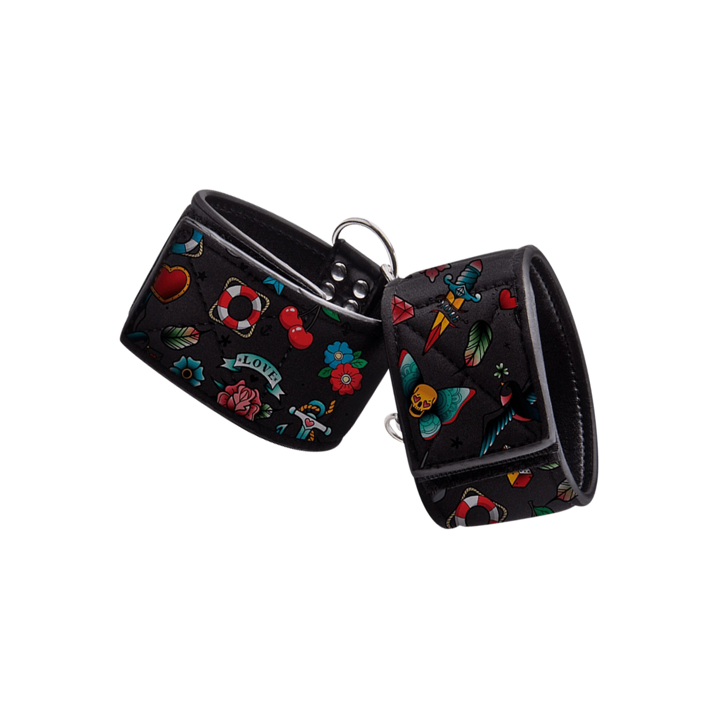 printed-hand-cuffs-Bunt-Schwarz-1