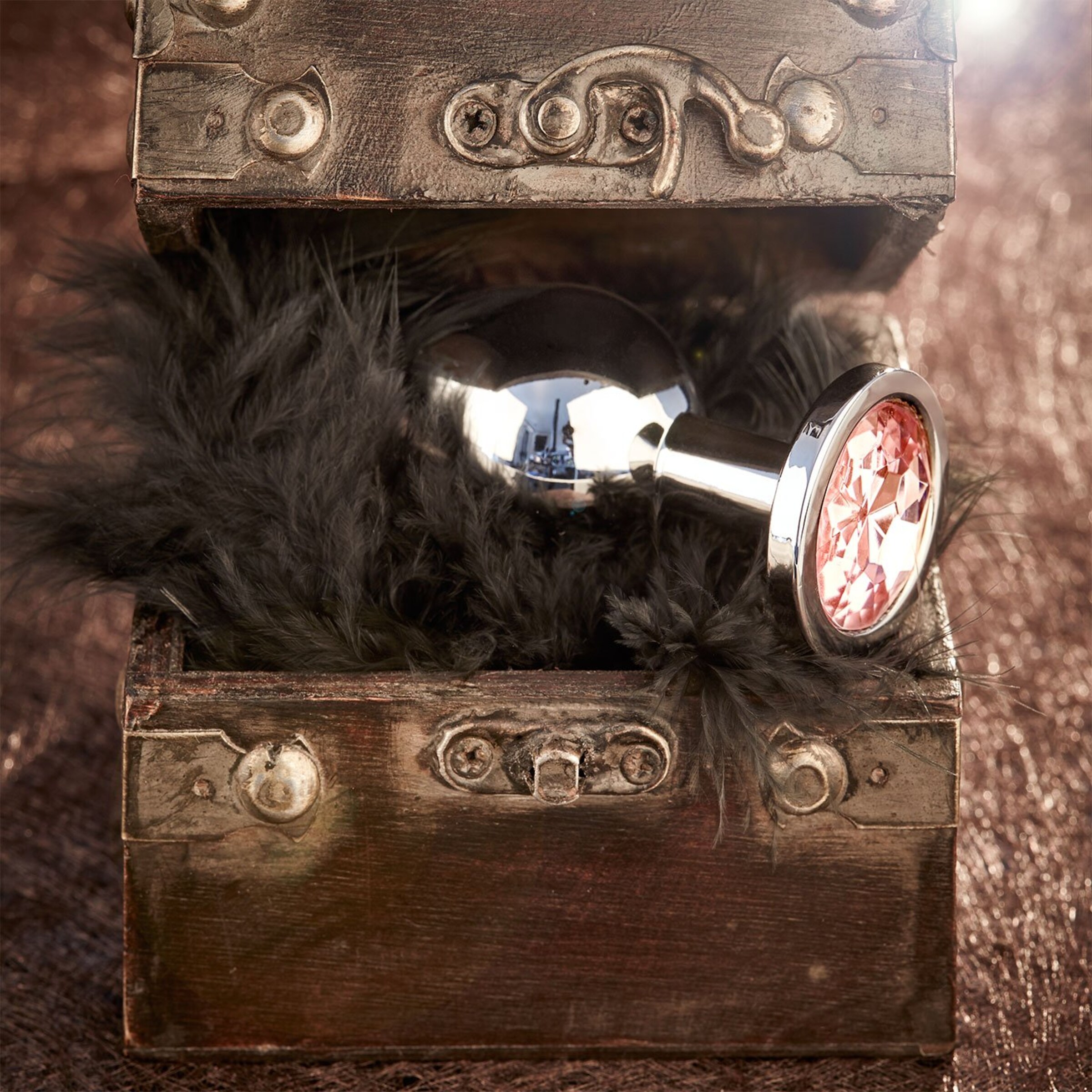 plug-anal-en-métal-avec-cristal-8-cm-Argent-Rose-2