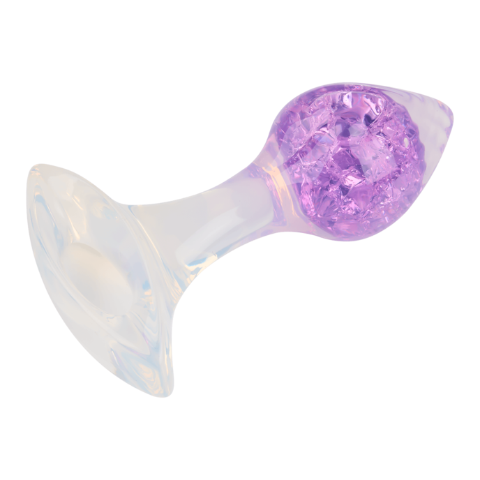 schimmernder-analplug-aus-silikon;-8-5-cm-Lila-Transparent-7