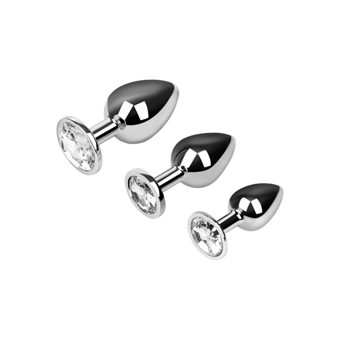 set-de-plugs-anaux-en-aluminium-7---9-5-cm-Argent-Transparent-1