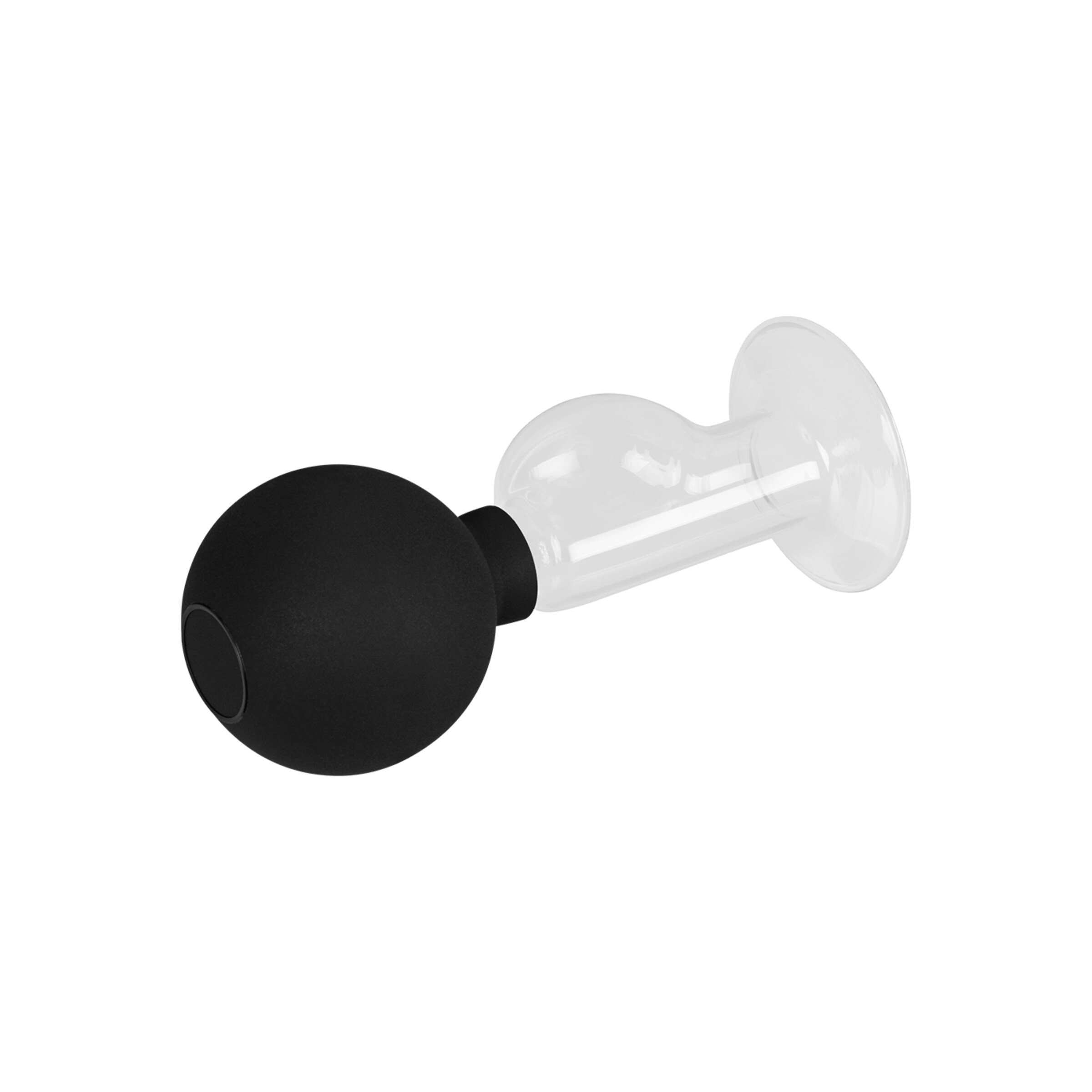 tire-lait-avec-pompe-en-forme-de-ballon-2-pièces-Noir-Transparent-4