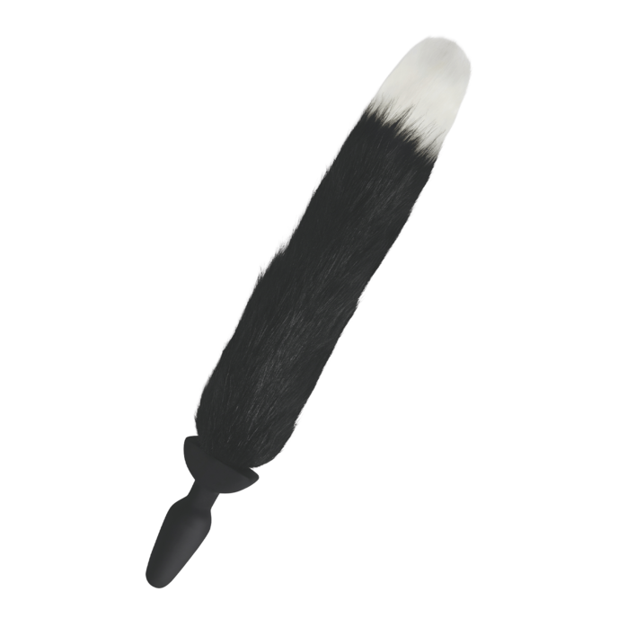 furry-tailes---foxtail-vibrating-plug-35-cm-Blanc-Noir-1