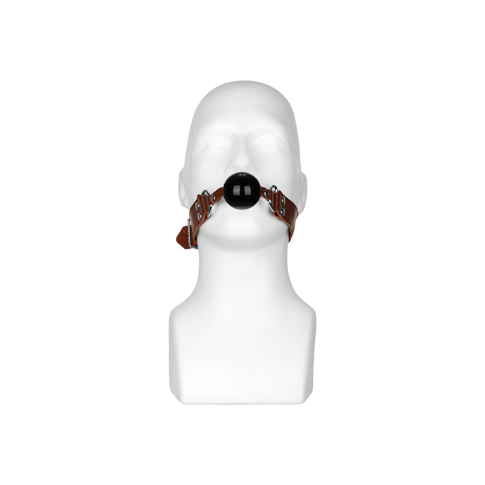 bâillon-avec-balle-Brun-Noir-4