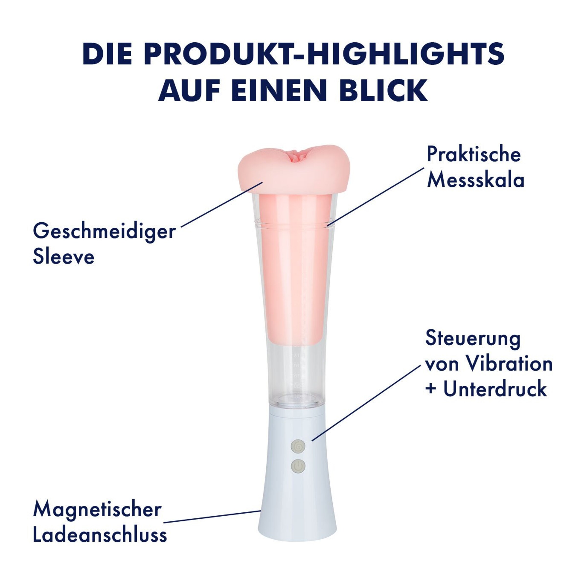Penispumpe mit Sleeve, 2 Teile, 34 cm weiß ❤️ online kaufen