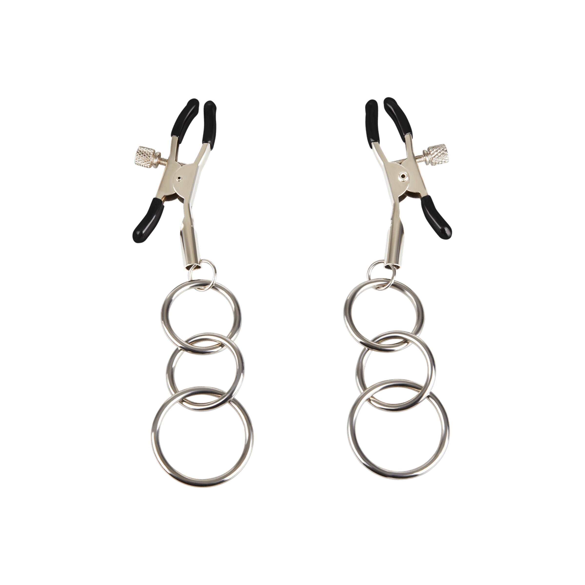 pinces-à-tétons-avec-triple-anneaux-Argent-Noir-2
