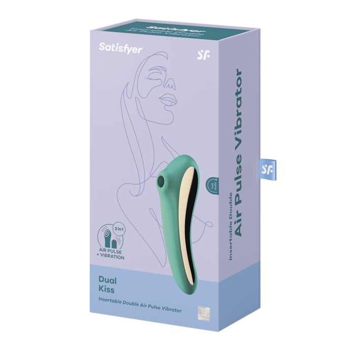 satisfyer-dual-kiss-vibromasseur-2-en-1-+-jouet-à-ondes-de-pression-Vert-2