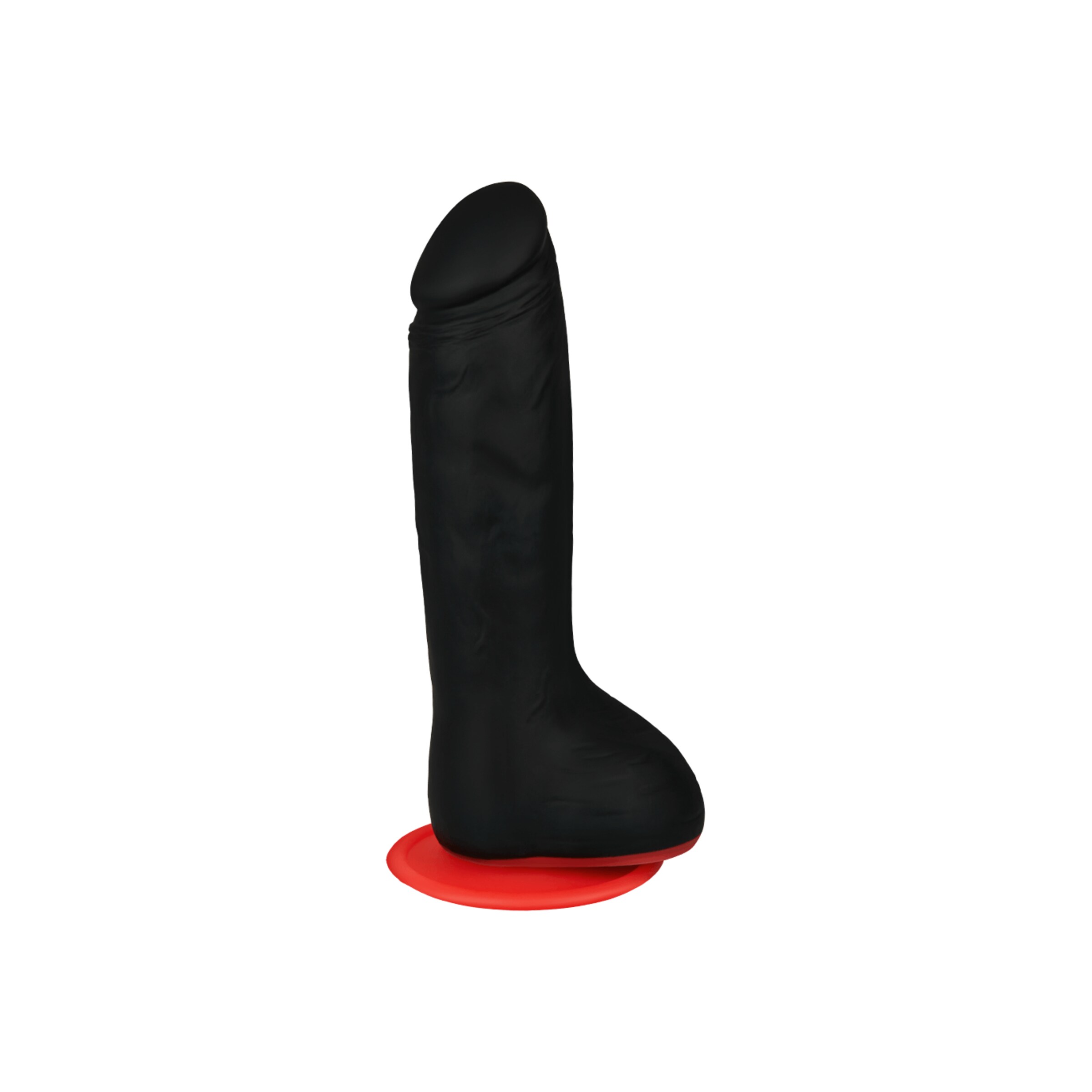 gode-naturel-flexible-avec-ventouse-21-cm-Noir-Rouge-3