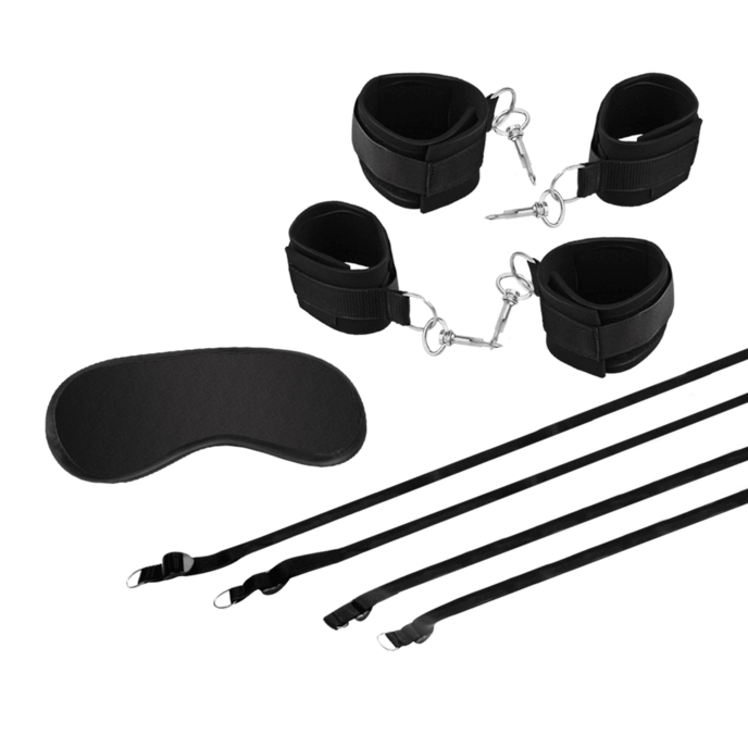 bed-restraint-7-pièces-Noir-1