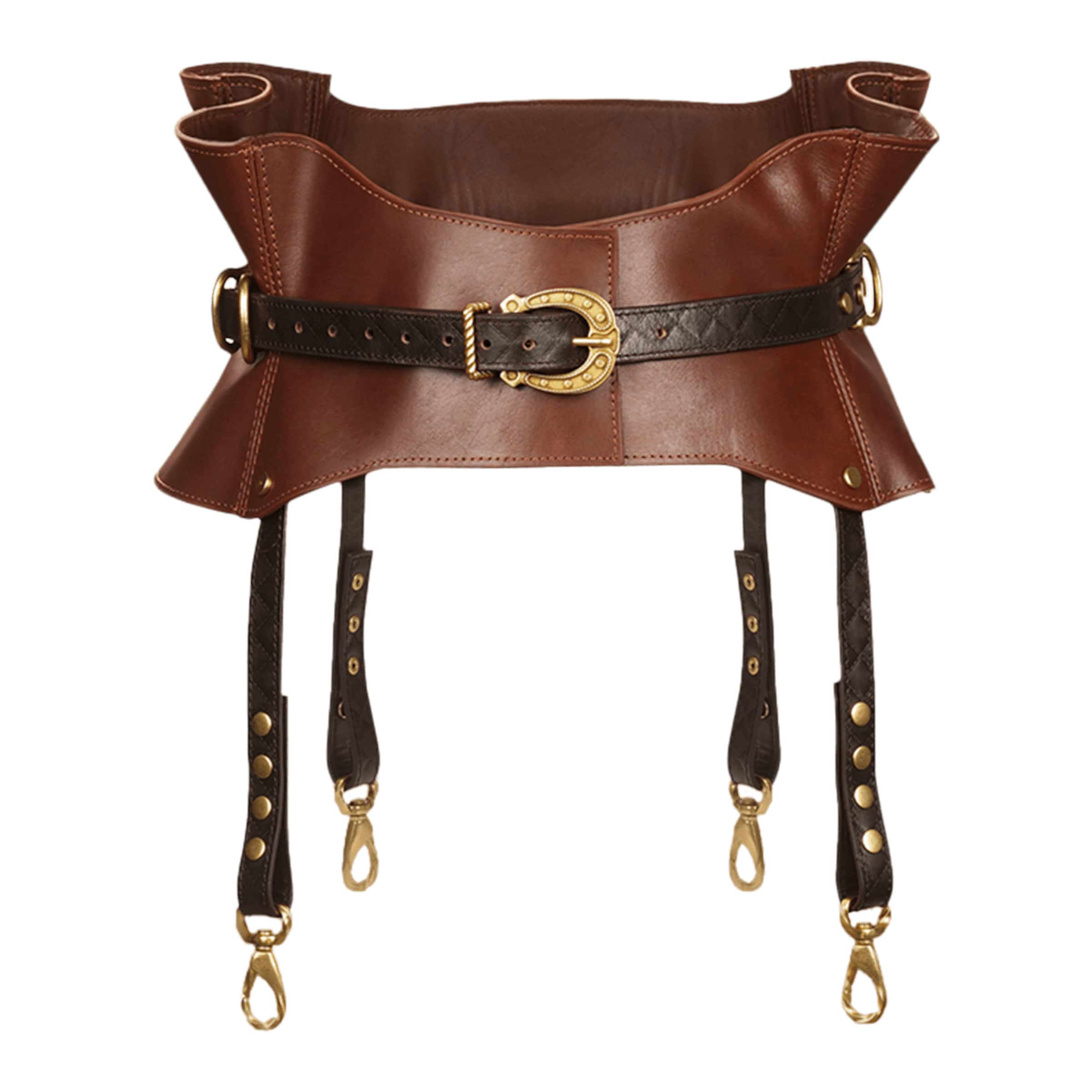 tailleband-van-rijleer-Bruin-Goud-Zwart-1