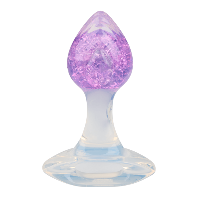 schimmernder-analplug-aus-silikon;-8-5-cm-Lila-Transparent-6