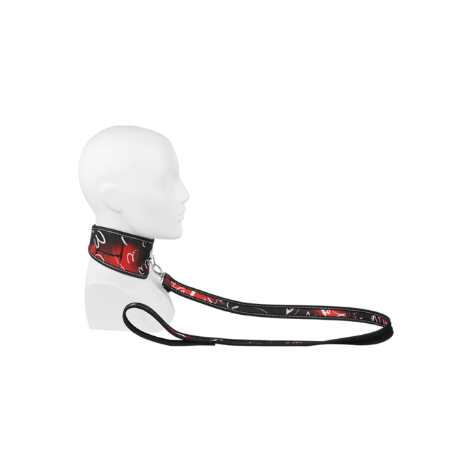 brede-halsband-met-riem-2-delen-Rood-Wit-Zwart-2