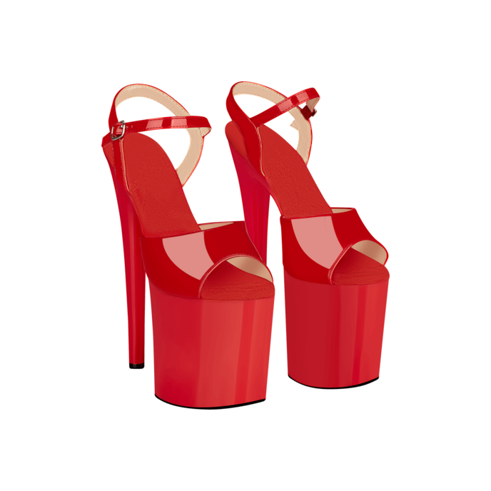 sandales-à-plateau-séduisantes-Rouge-7