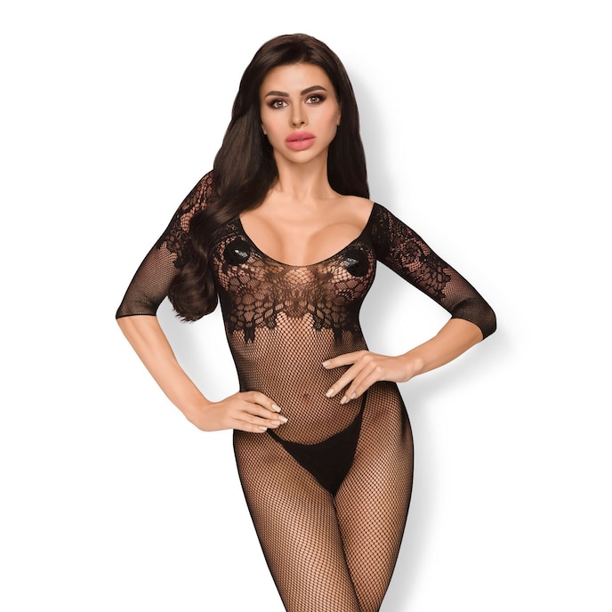 bodystocking-met-bloemmotief-Zwart-1