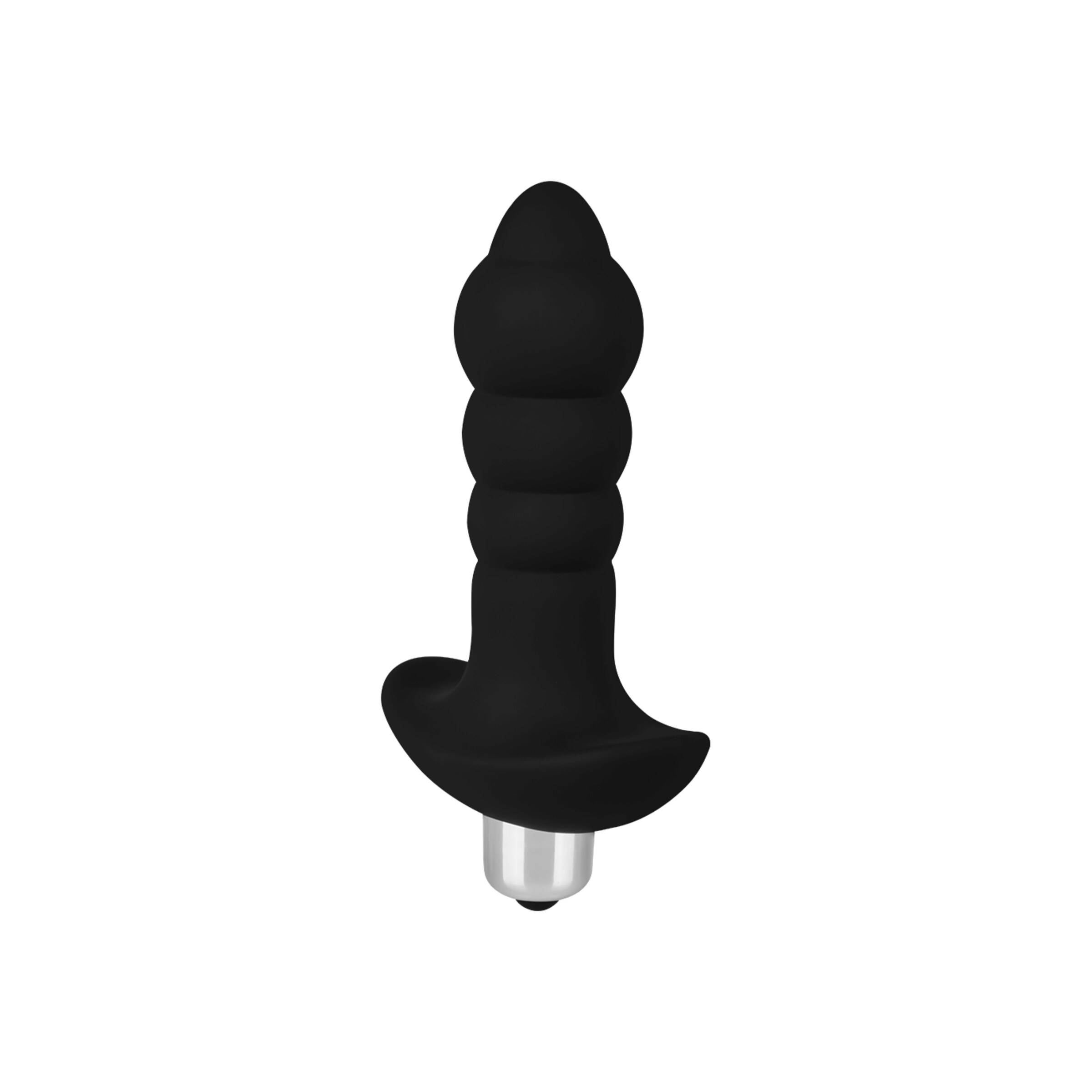 golvende-siliconen-anaalplug-9-7-cm-Zilver-Zwart-3