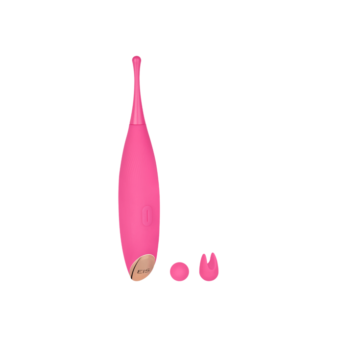 vibromasseur-à-poser-avec-2-embouts-17-cm-Bronze-Rose-1