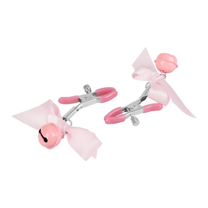schattige-tepelklemmen-met-belletjes-Wit-Zilver-1