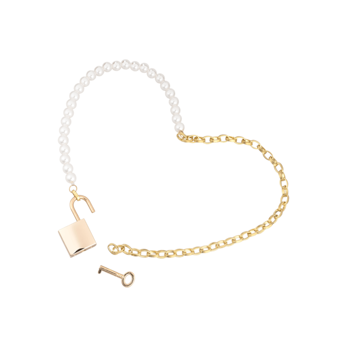 sex-and-mischief---pearl-day-collar-Goud-Wit-1