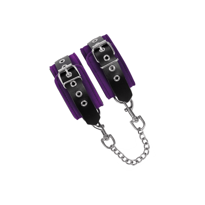 menottes-de-chevilles-avec-chaîne-dattache-Argent-Noir-Violet-1