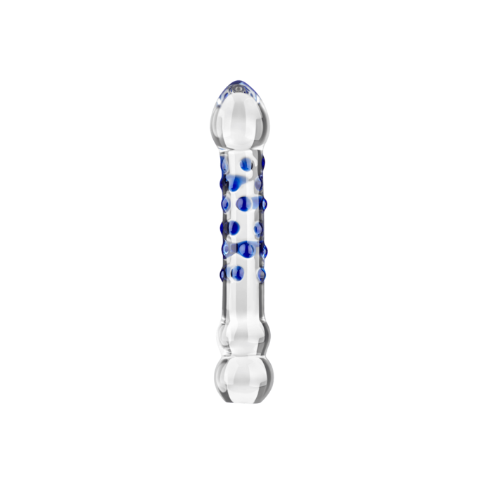 glazen-dildo-met-noppen-19-5-cm-Blauw-Transparant-3