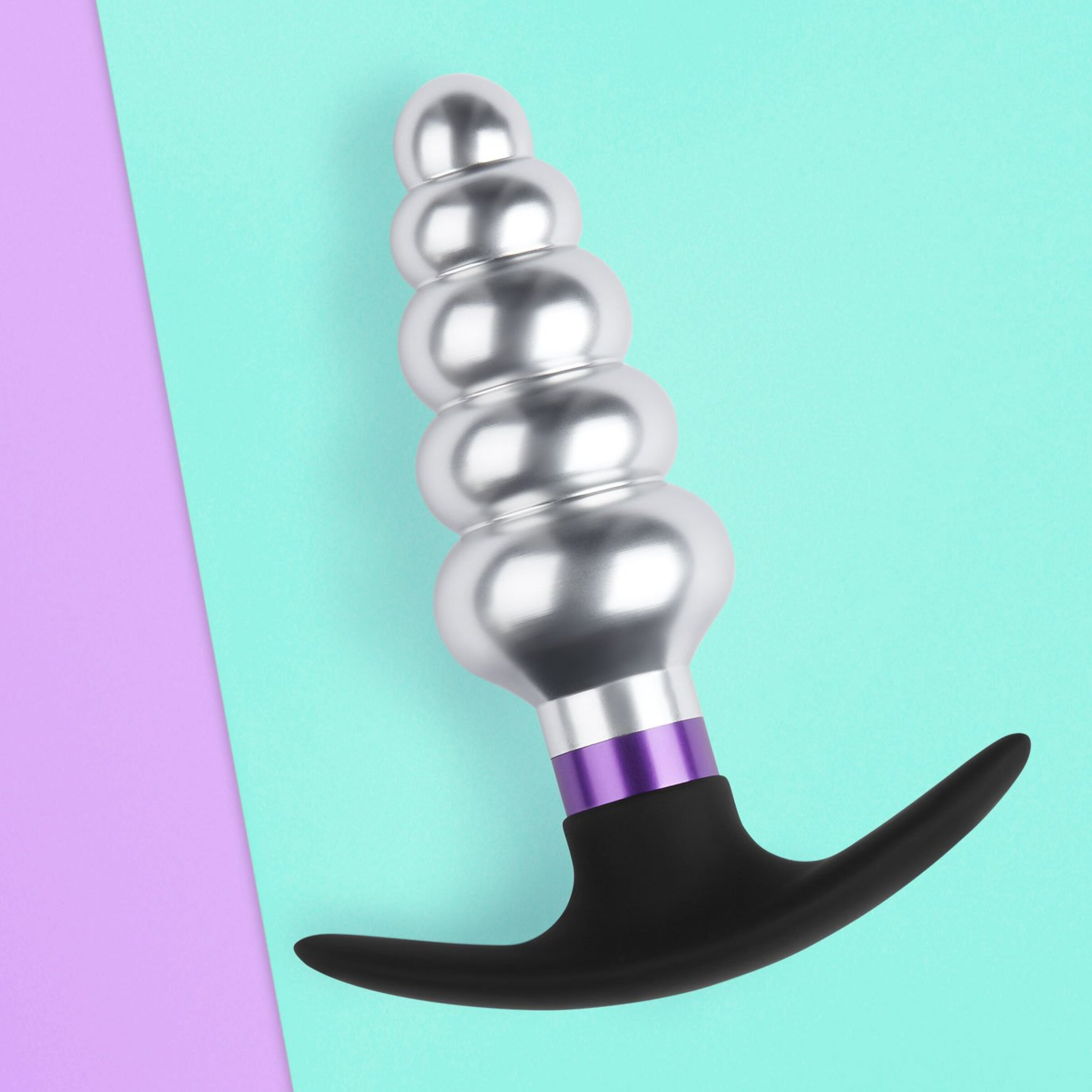 edelstahl-analplug-mit-silikonbasis-10-5-cm-Lila-Schwarz-Silber-2