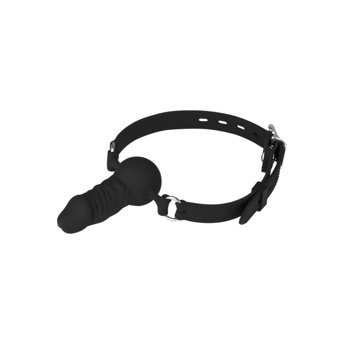 bâillon-avec-gode-Noir-1