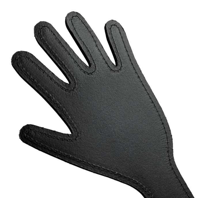 élégant-paddle-en-cuir-en-forme-de-main-Noir-4