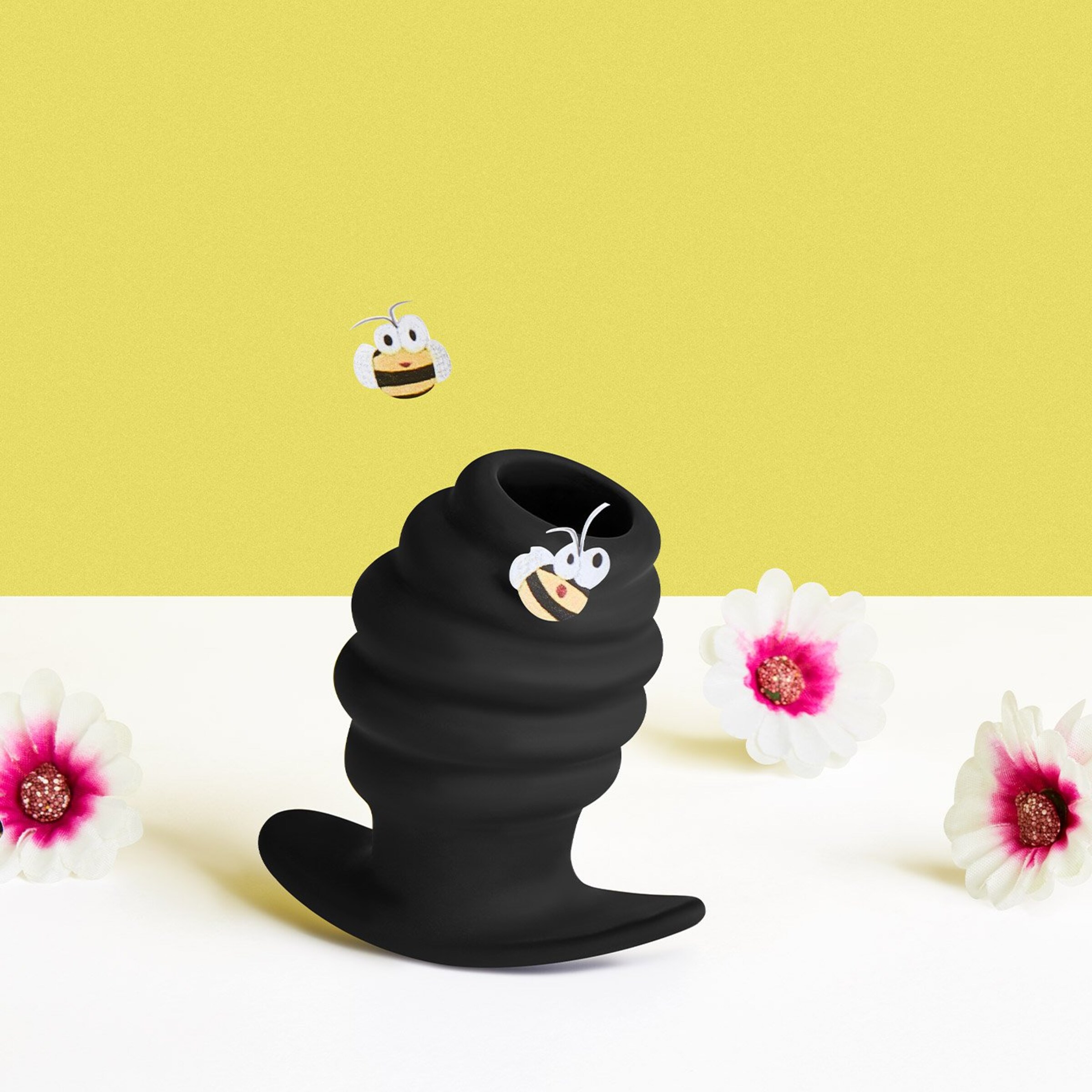 gestructureerde-anaalplug-met-tunnel-m-8-5-cm-Zwart-2