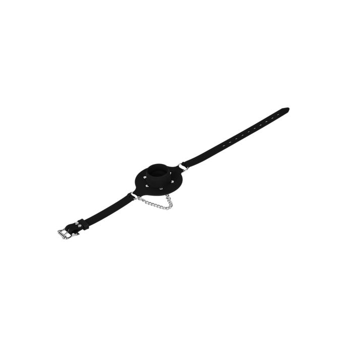 anneau-de-bâillon-avec-bouchon-Argent-Noir-4