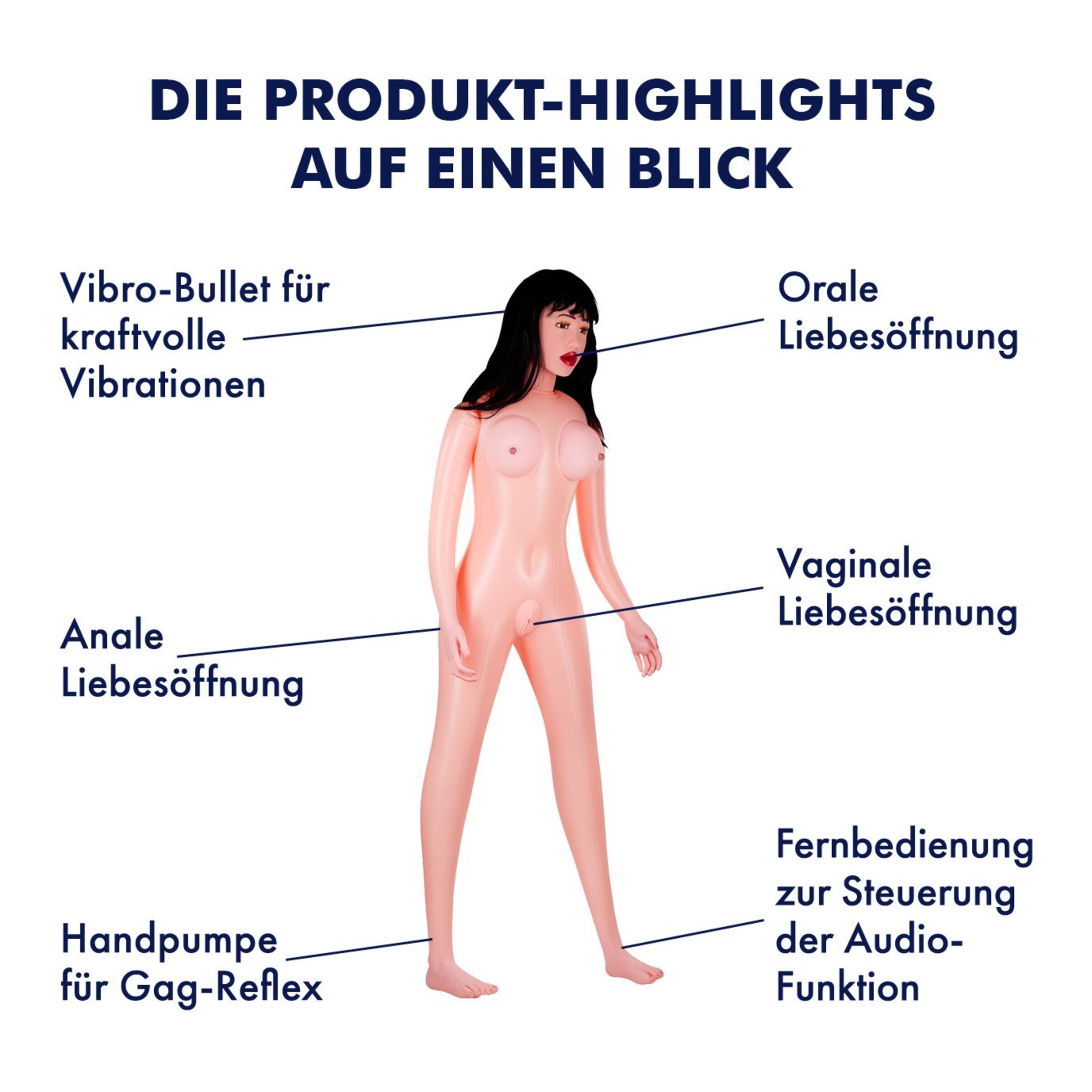 sexpuppe eis Liebespuppe mit oralem Extra, 155 cm ❤️ online kaufen