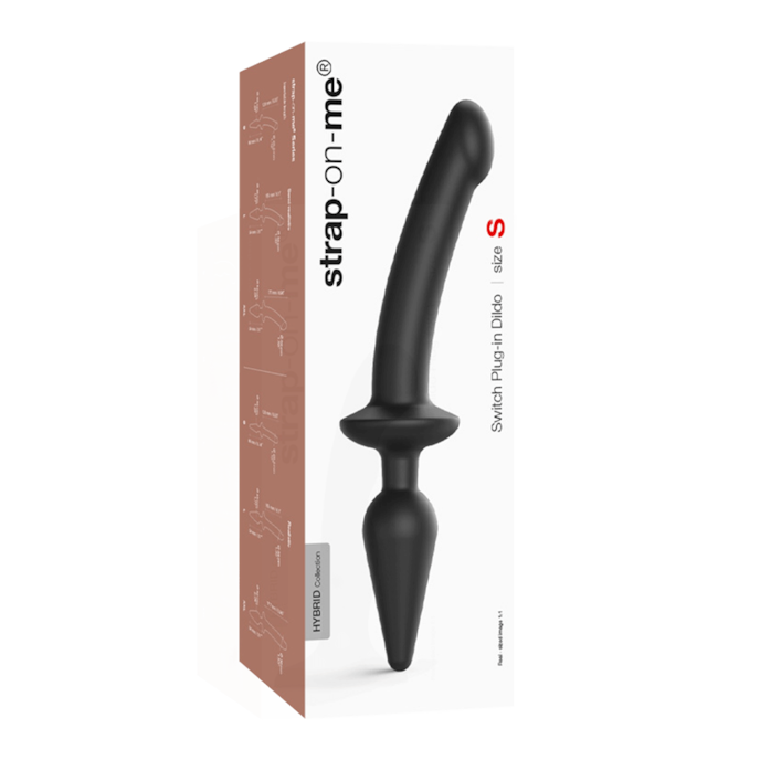 2-in-1-dildo-&-buttplug---maat-s-25-cm-Zwart-2