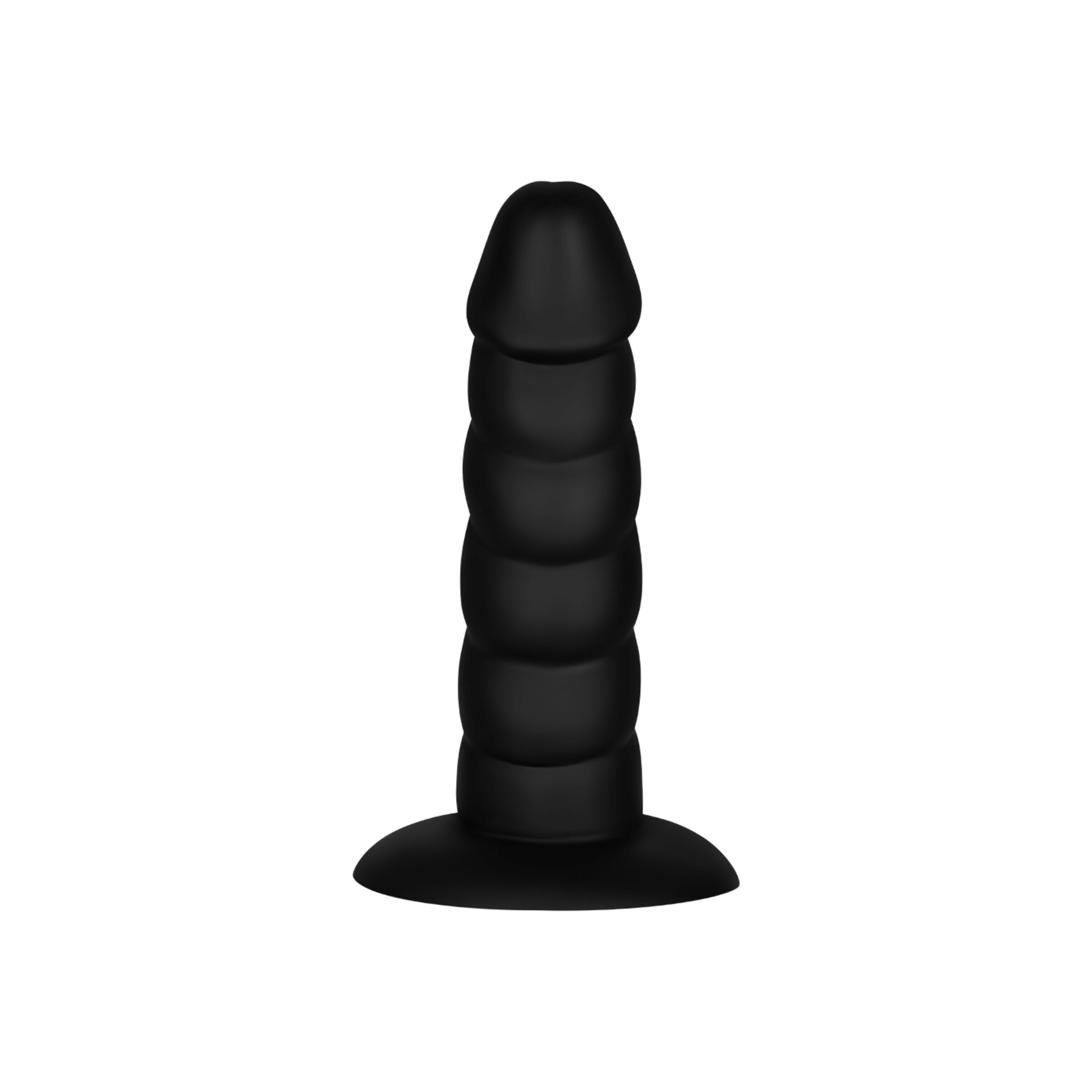 gerippter-dildo-aus-silikon-13-5-cm-Schwarz-4