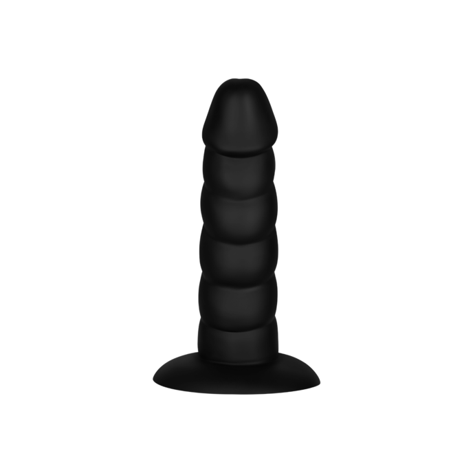 geribbelde-siliconen-dildo-13-5-cm-Schwarz-4