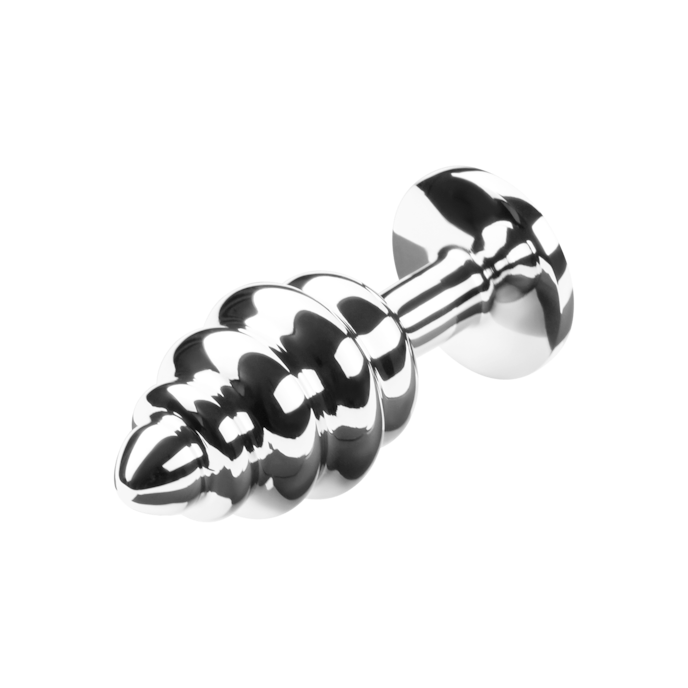 gerillter-analplug-mit-kristall-7-cm-Beere-Silber-3