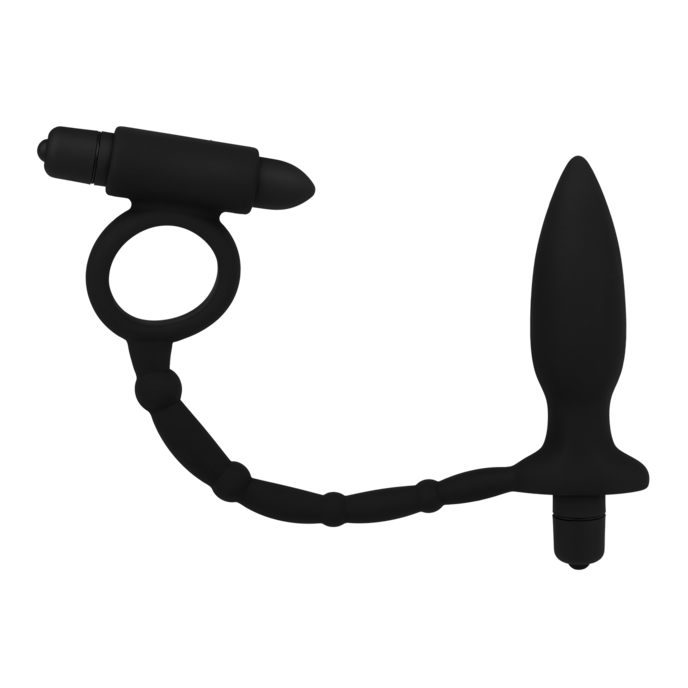 deluxe-lumunu-anaalplug-&-penisring---anaalgel-25-cm-Zwart-2