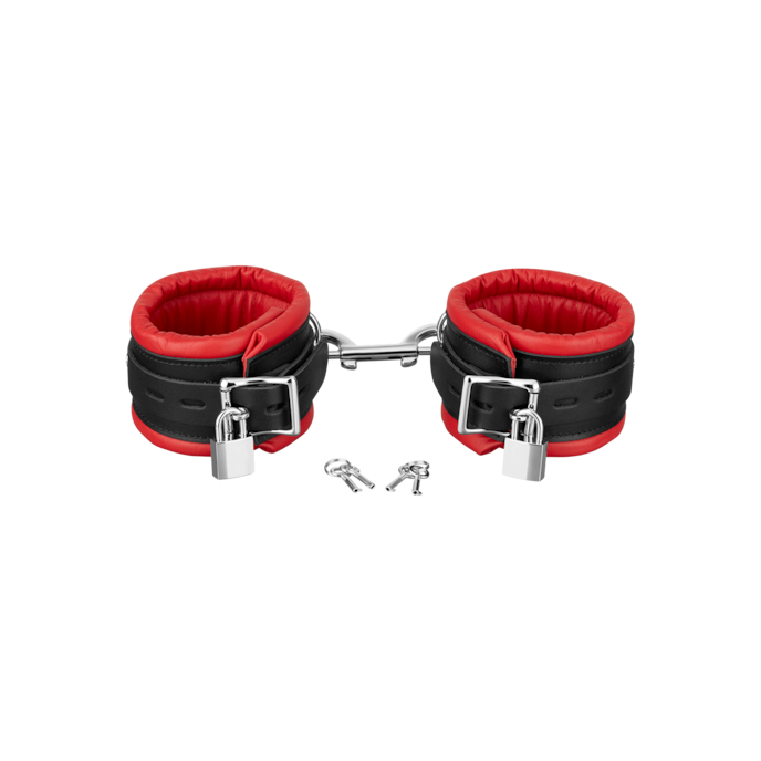 menottes-de-cheville-verrouillables-et-rembourrées-Noir-Rouge-1