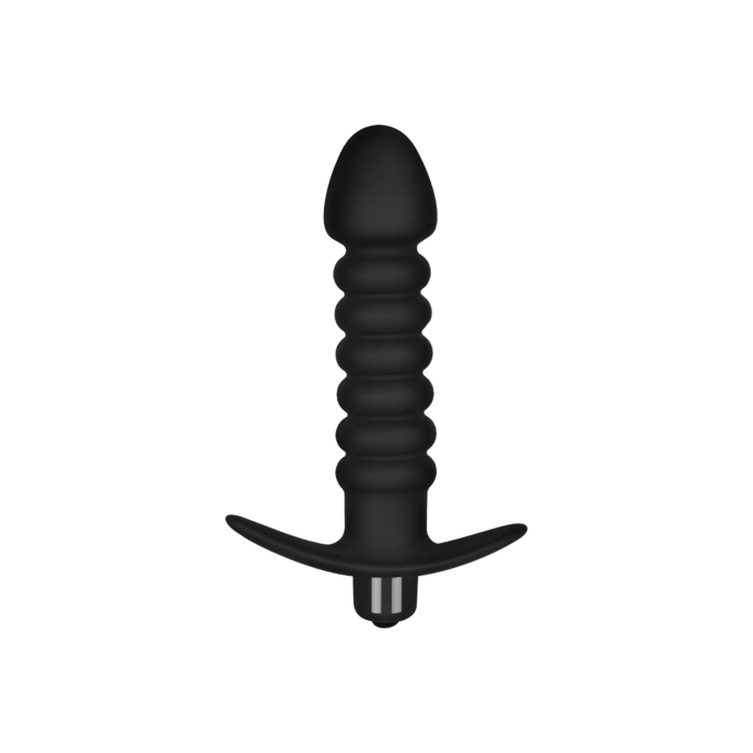 vibromasseur-anal-avec-structure-rainurée-13-5-cm-Noir-4