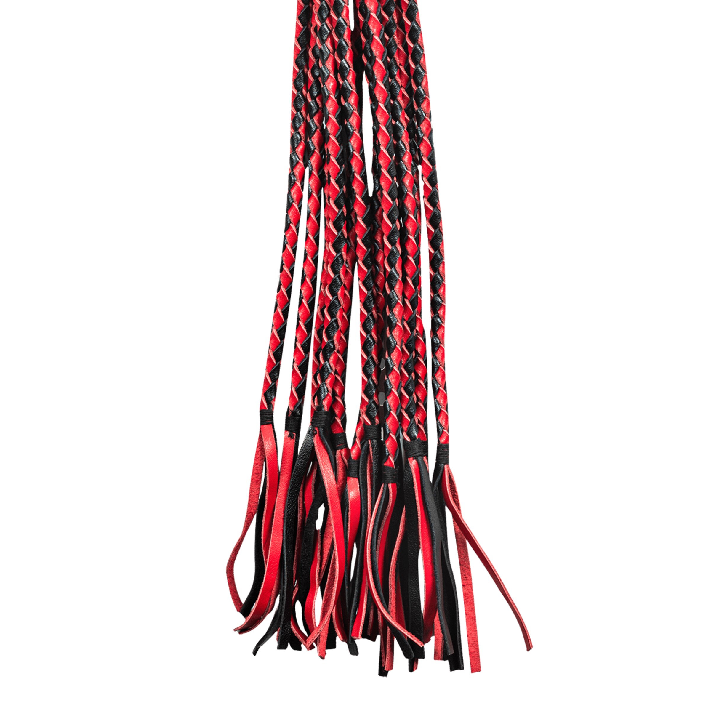 fouet-en-cuir-à-lanières-tressées-Noir-Rouge-2