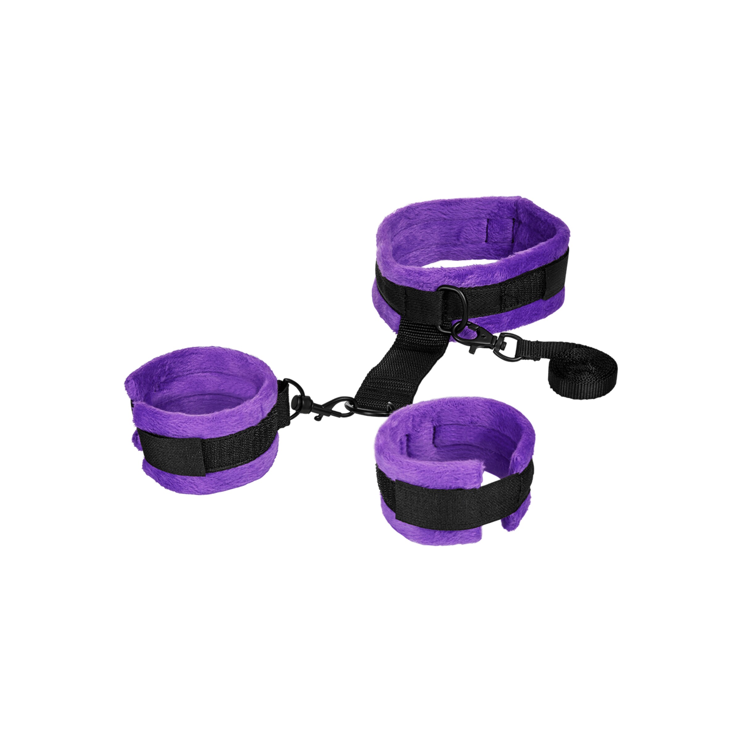 ensemble-de-bondage-en-peluche-douce-3-pièces-Noir-Violet-2