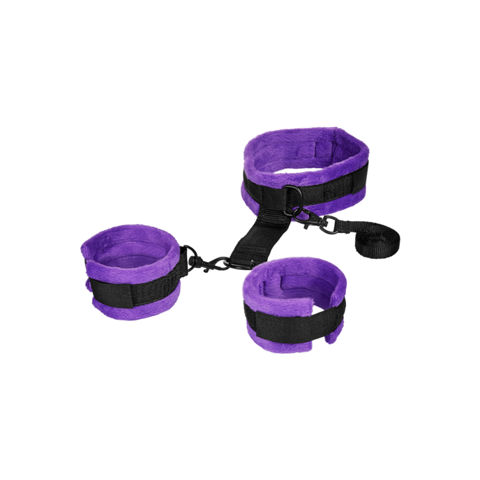 ensemble-de-bondage-en-peluche-douce-3-pièces-Noir-Violet-2