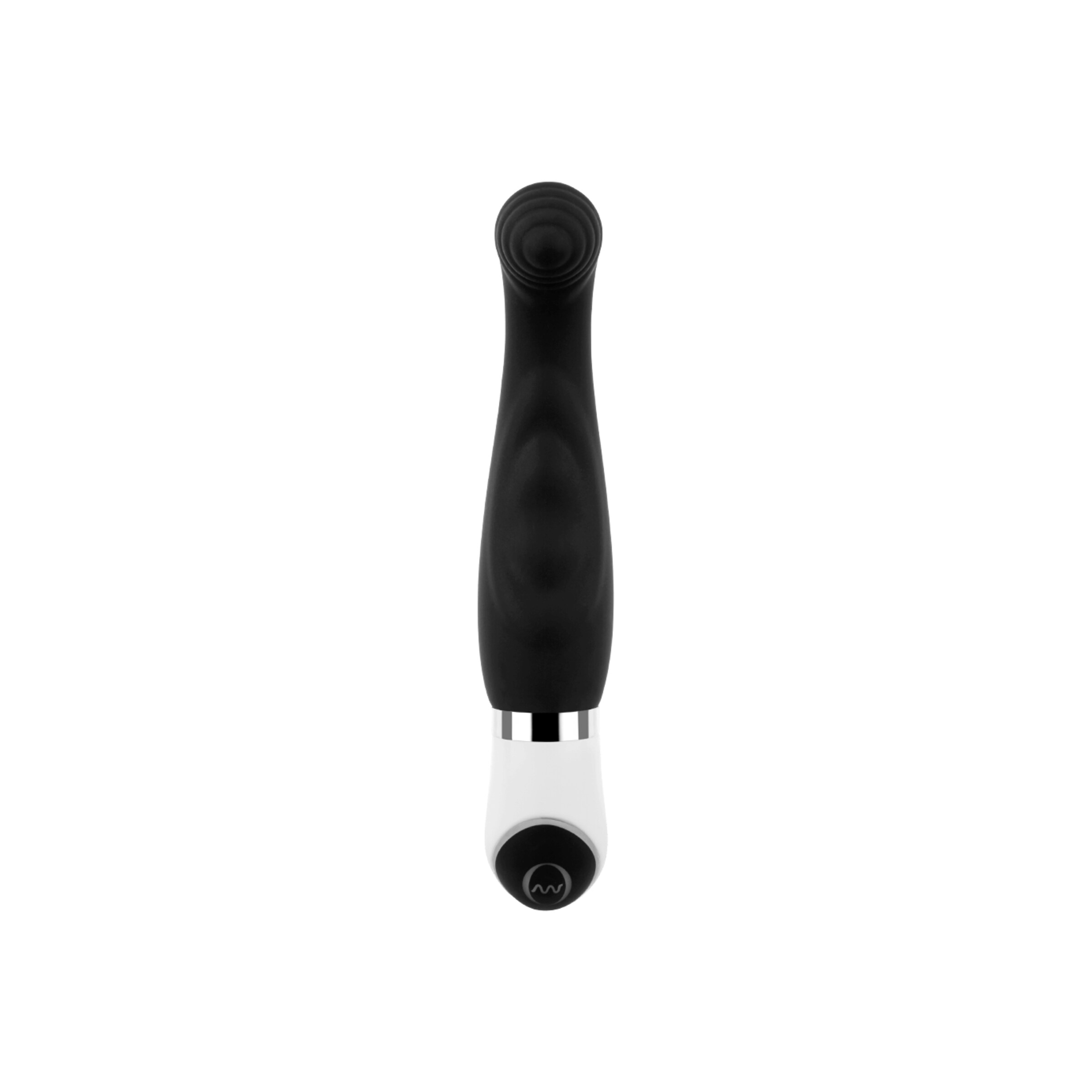 mini-vibromasseur-point-g-en-silicone-14-7-cm-Blanc-Noir-4