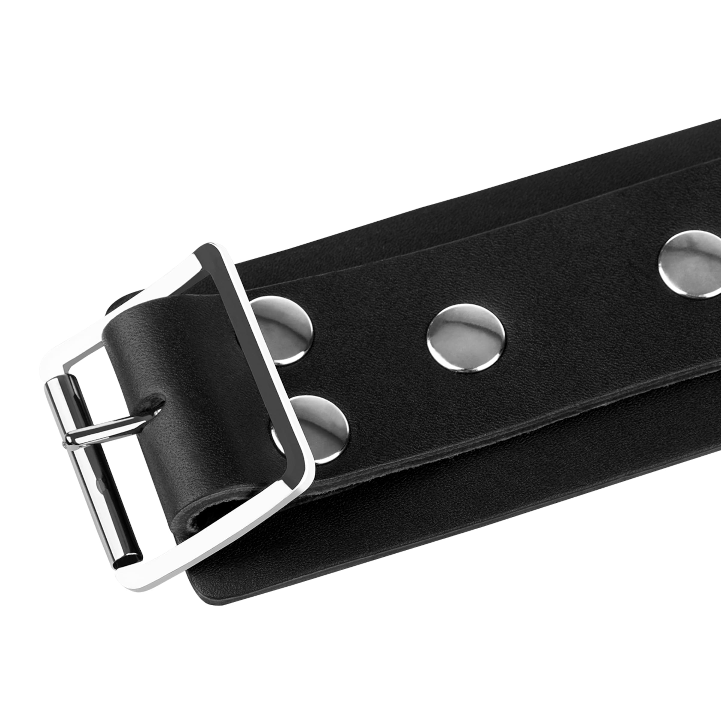 oberschenkel-hals-fessel-Schwarz-Silber-2