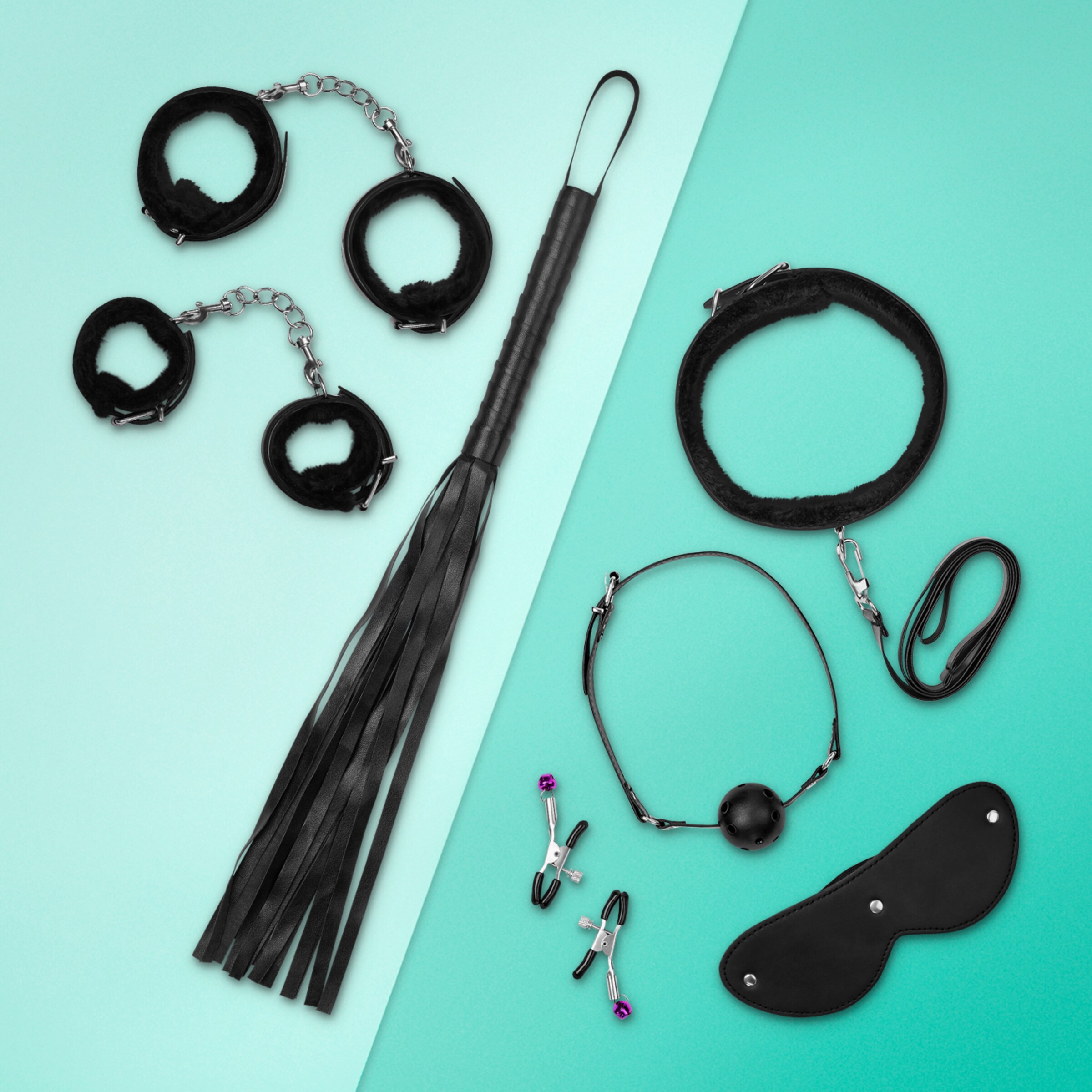 opwindend-bondage-set-met-zacht-pluche-8-stuks-Zwart-2