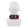 abschließbares-bdsm-halsband-mit-leine-Rot-Schwarz-3