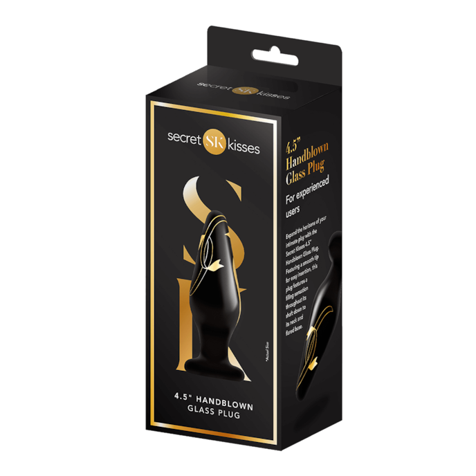 handblown-glass-plug---4.5-inch-11-4-cm-Noir-Or-3