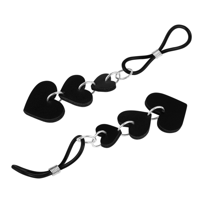 pinces-à-tétons-décoratives-avec-pendentifs-en-forme-de-cœur-Noir-1