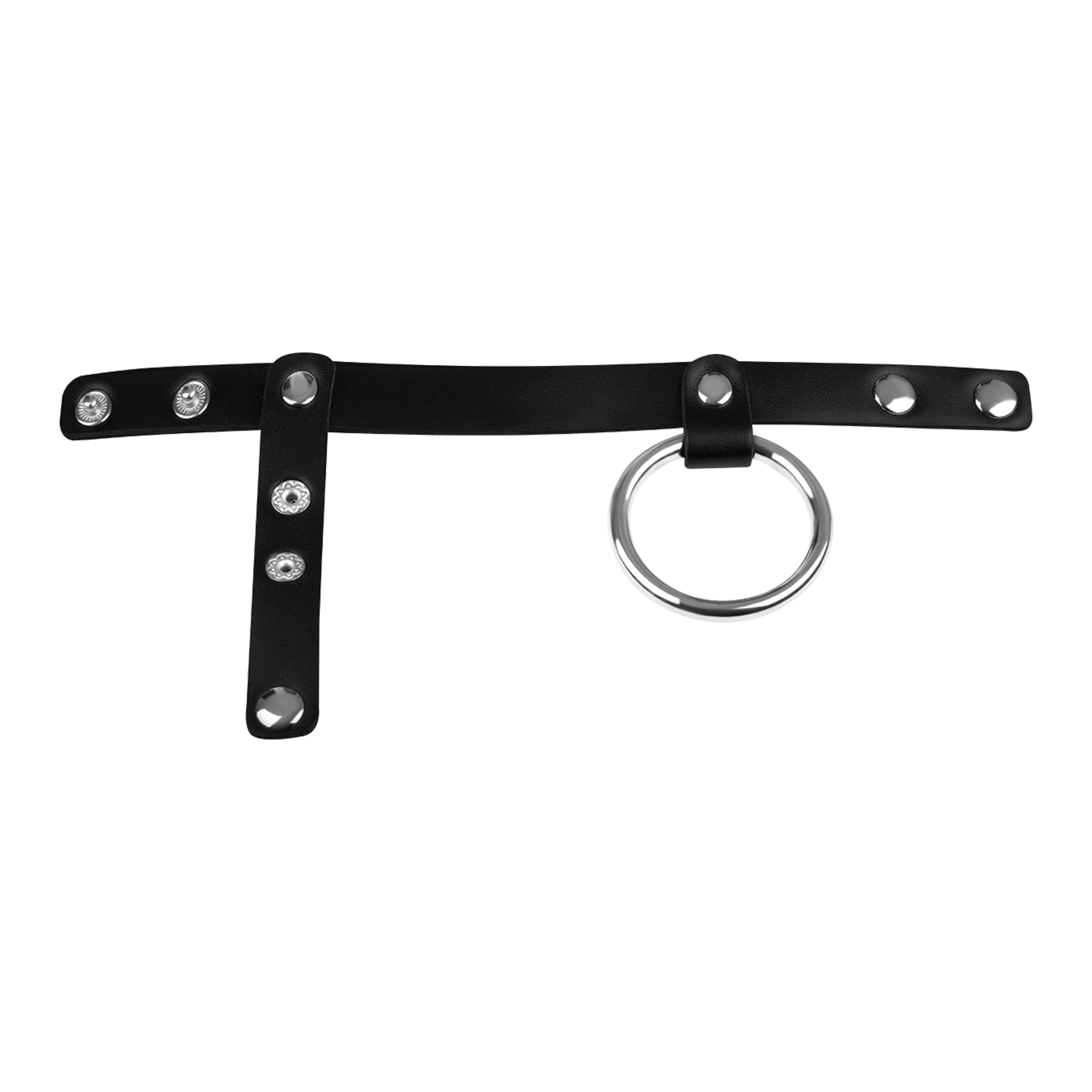 ceinture-testiculaire-avec-anneau-pénien-en-métal-Argent-Noir-2