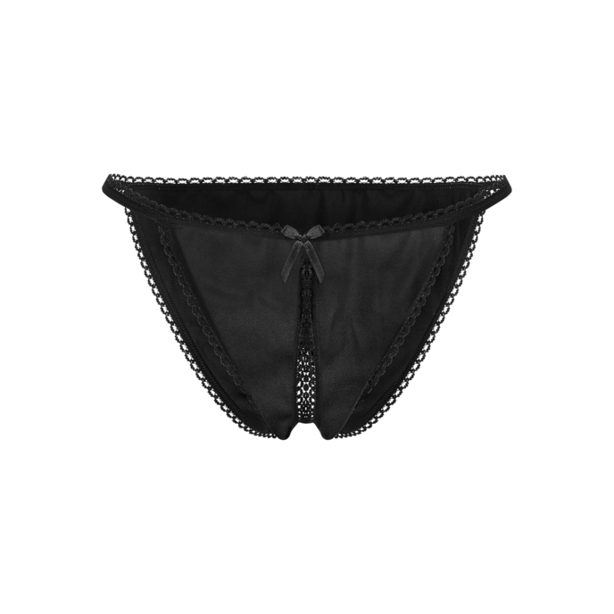 open-kanten-slip-met-strikjes-Zwart-1